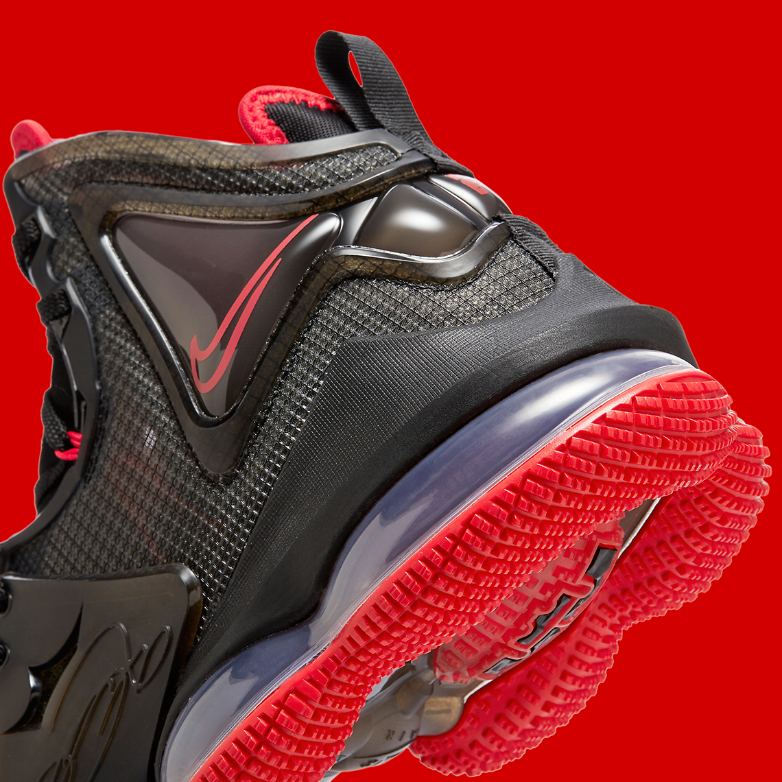 the nike lebron 19 "bred" releases on october 22nd