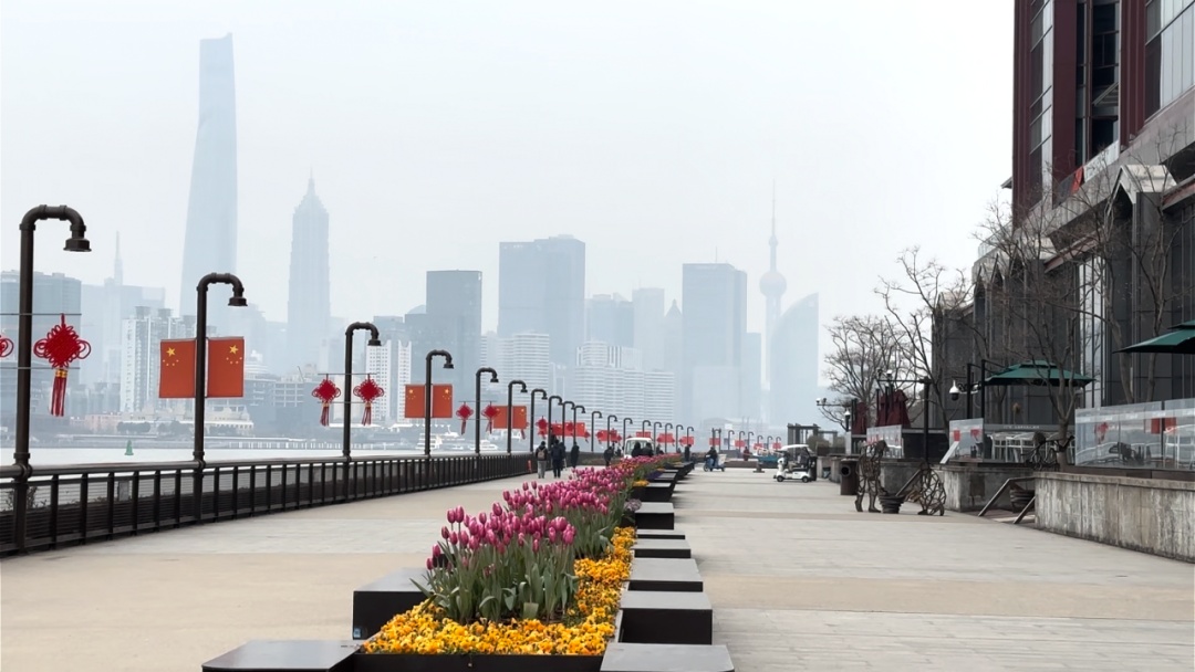 美景配上"中国红",杨浦滨江寻"年味"丨爱申活 暖心春