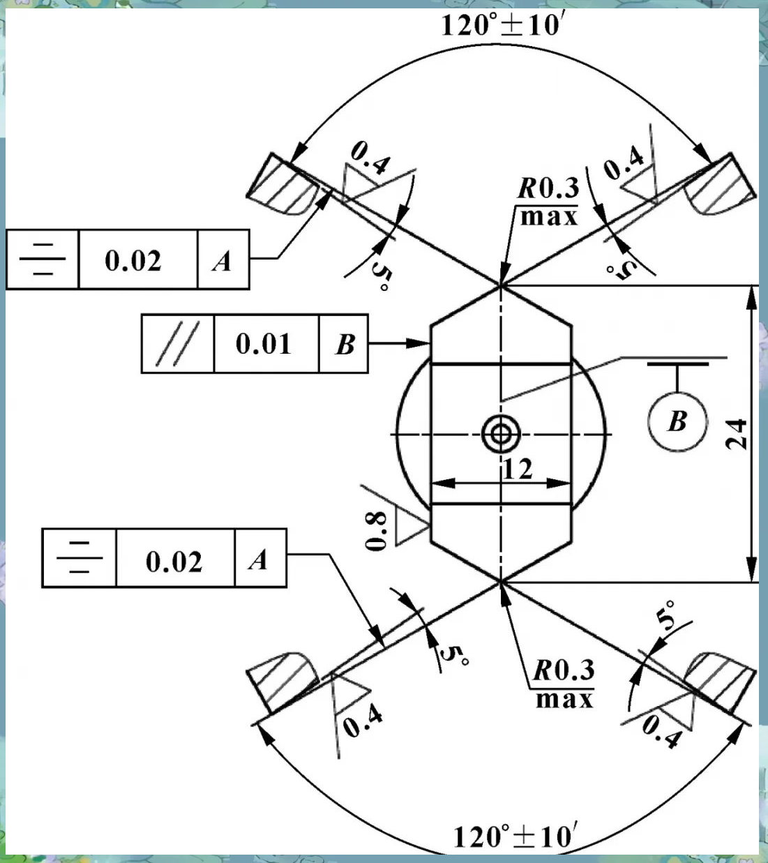 并使其相对于基准a(莫氏锥外圆)的对称度控制在0