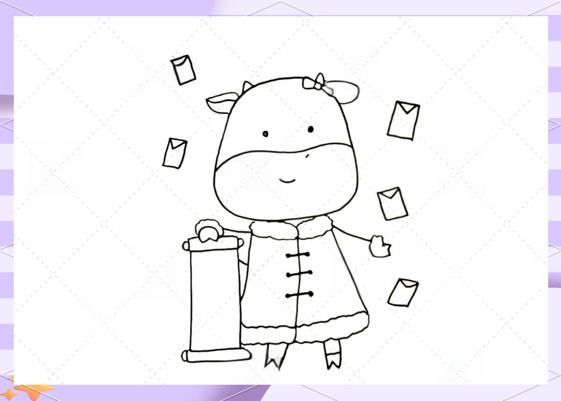 牛年小牛简笔画大集合,手抄报手账必备