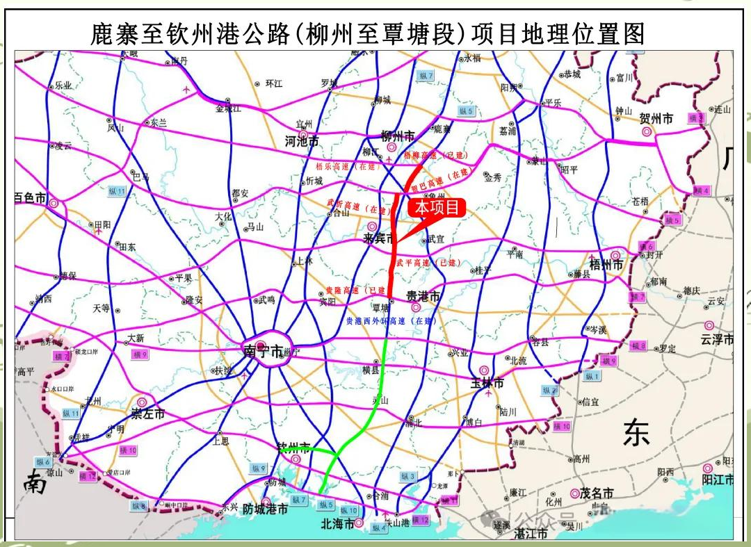 覃塘至横州段,也被称为贵港市西外环高速,其起点位于覃塘区覃塘街道