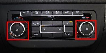 奥迪q3的座椅加热控制键被安置在中控台的空调操作区下方.