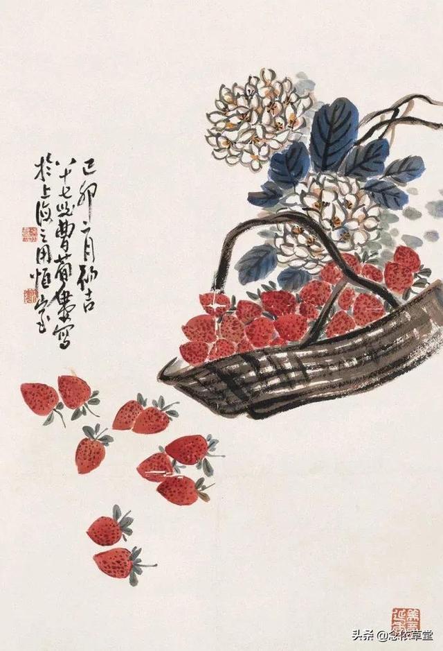 "石榴王"当代写意花鸟大师曹简楼先生作品赏析