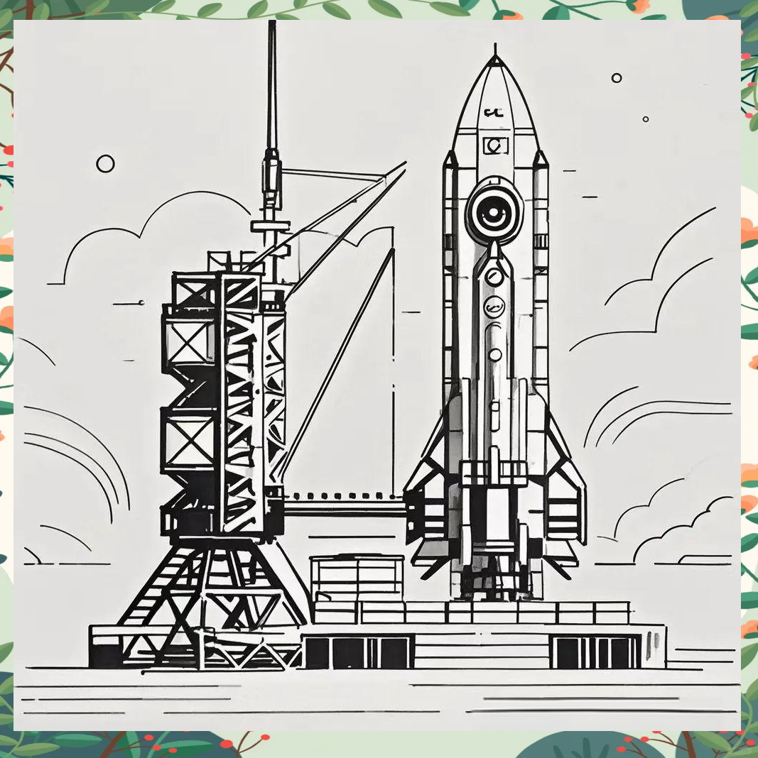 卡通火箭简笔画教程分享,探索未来宇宙的奇妙世界