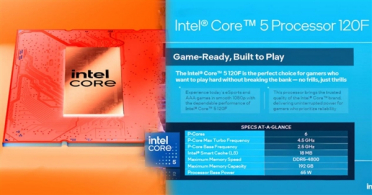 Intel纯P核CPU发布在即！入门级酷睿5 120F曝光：6个P核、最大4.5GHz