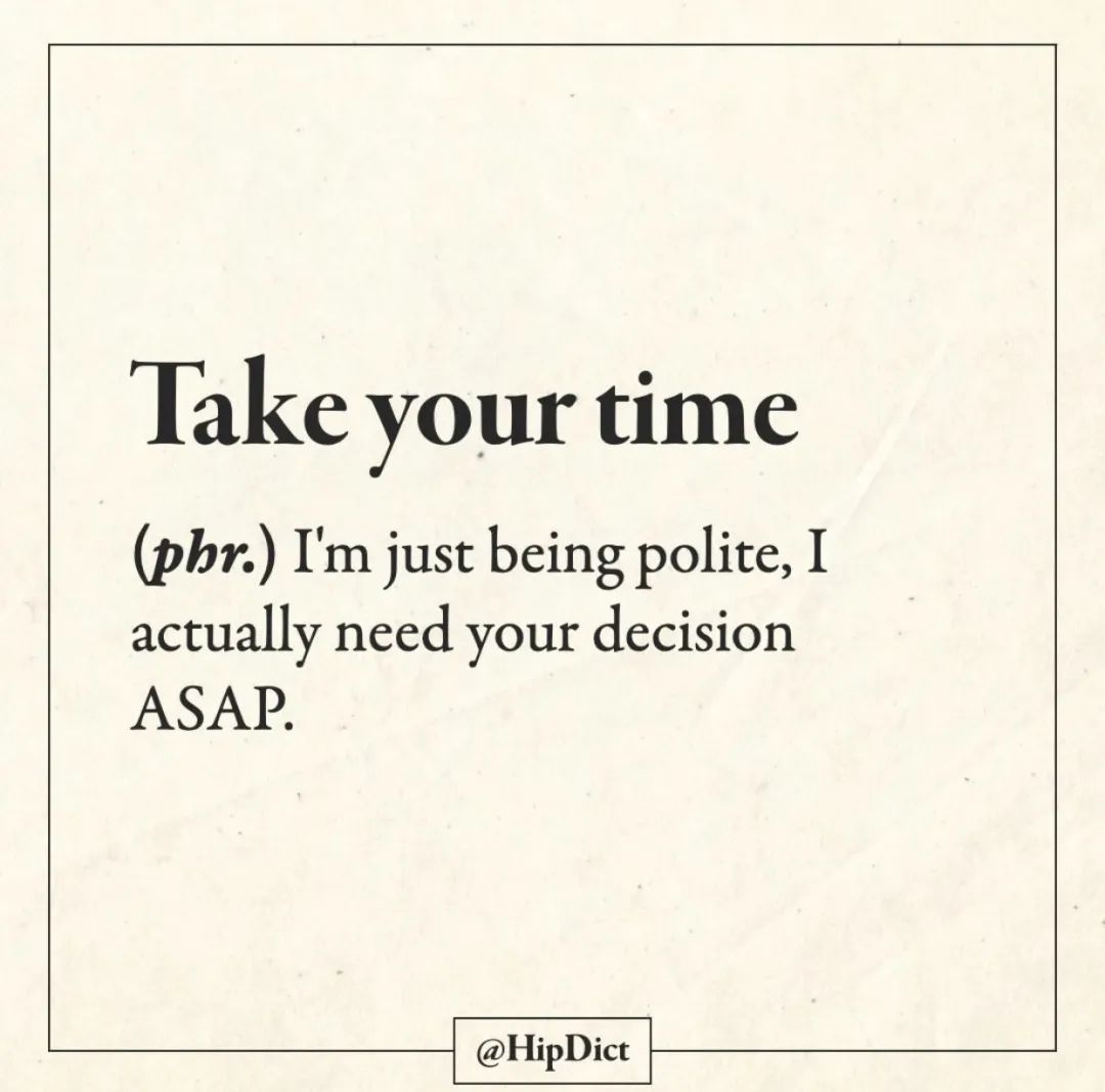 「歪解」take your time