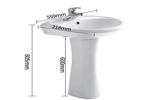 立柱式洗手盆下水距墙尺寸