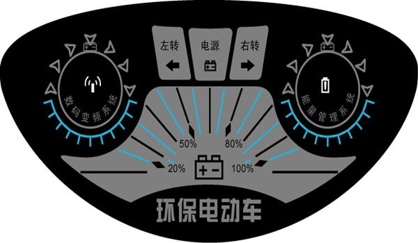 爱玛电动车仪表上有哪些标志?