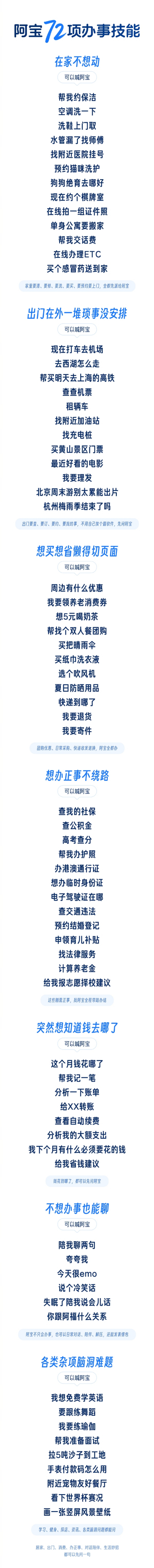 AI版支付宝开放公测：上线72项办事技能