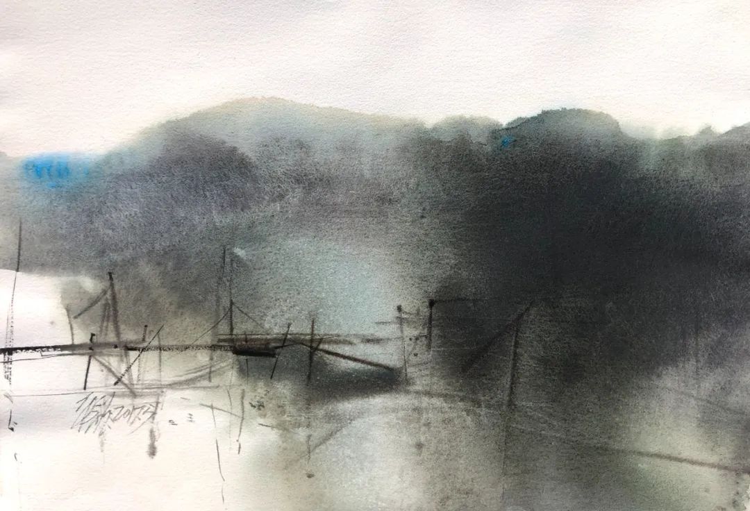 如何用水彩表现传统园林?看画家平龙醉白池畔写江南 76名家示范74