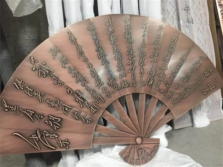 不锈钢扇子雕塑,扇子景观雕塑