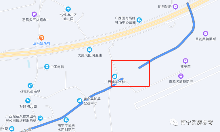 邕宾路未接通路段 图源:百度地图