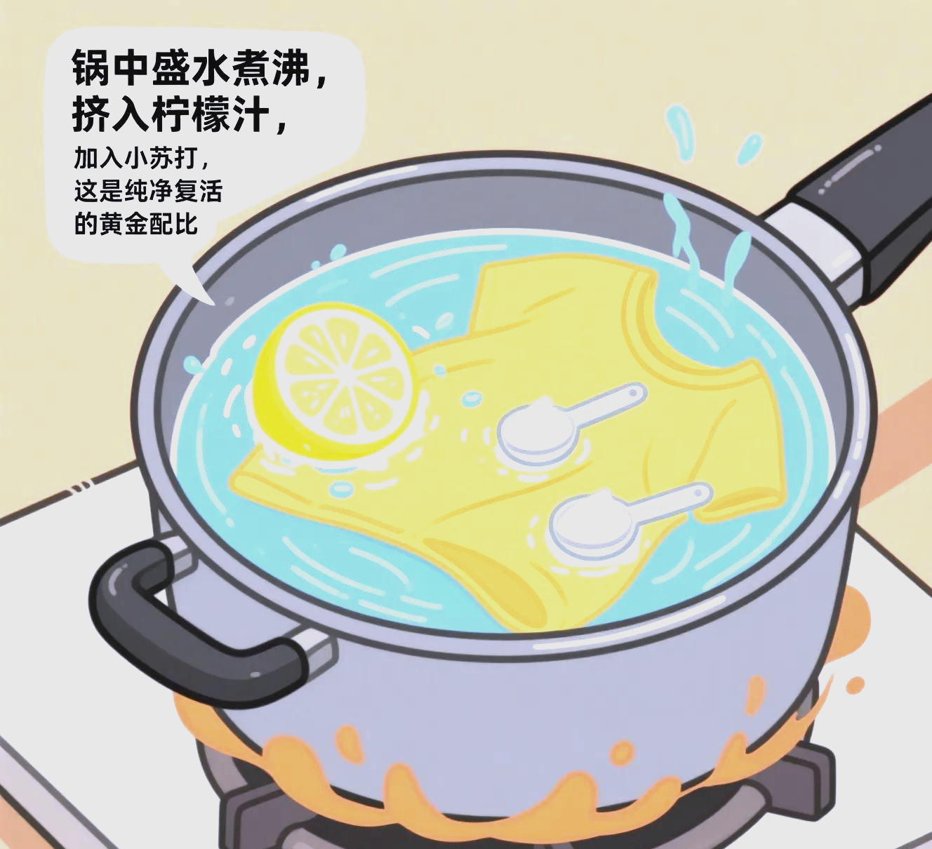 利用柠檬与小苏打轻松去除白衬衫黄渍