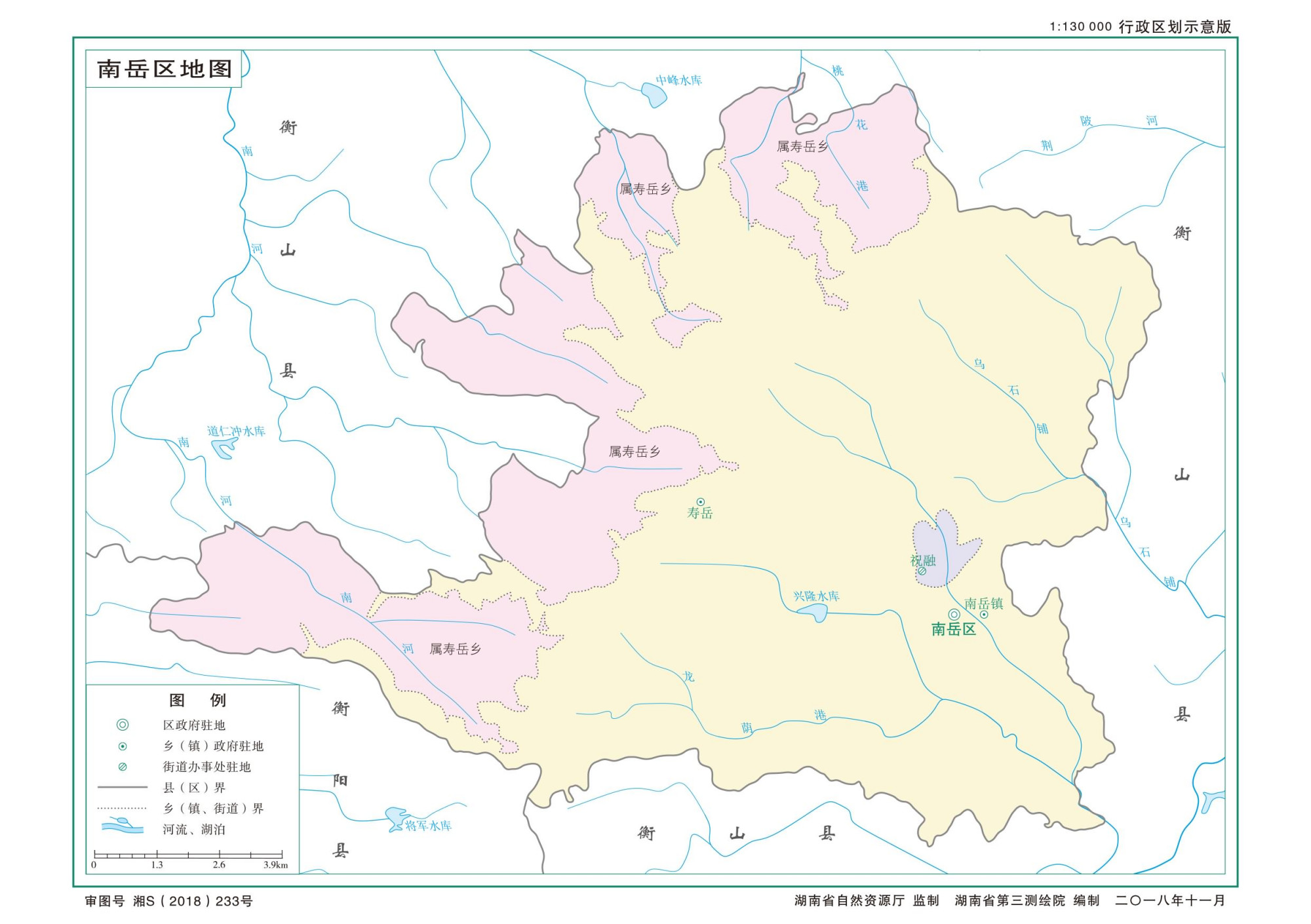 衡阳市南岳区的乡镇地图,是我见过中最有趣的