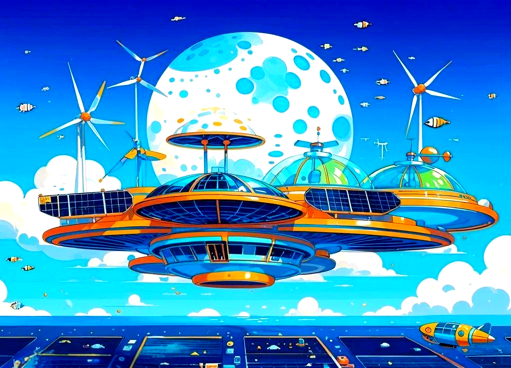 科幻绘画作品:探索未来城市