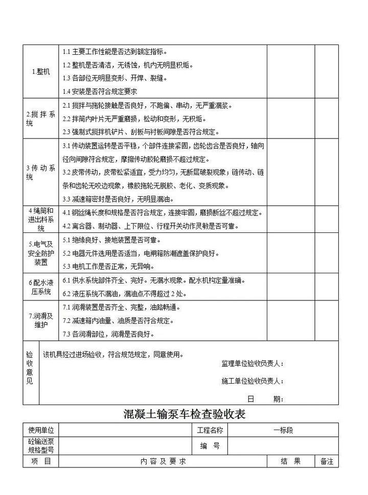 设备验收表格式图片