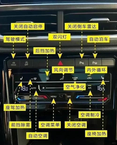 大众开暖风按键图解图片