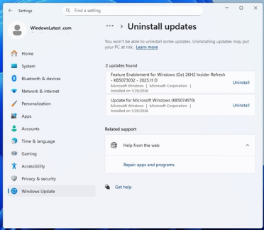 Windows 11 26H2确认今年推出！首次在系统更新现身