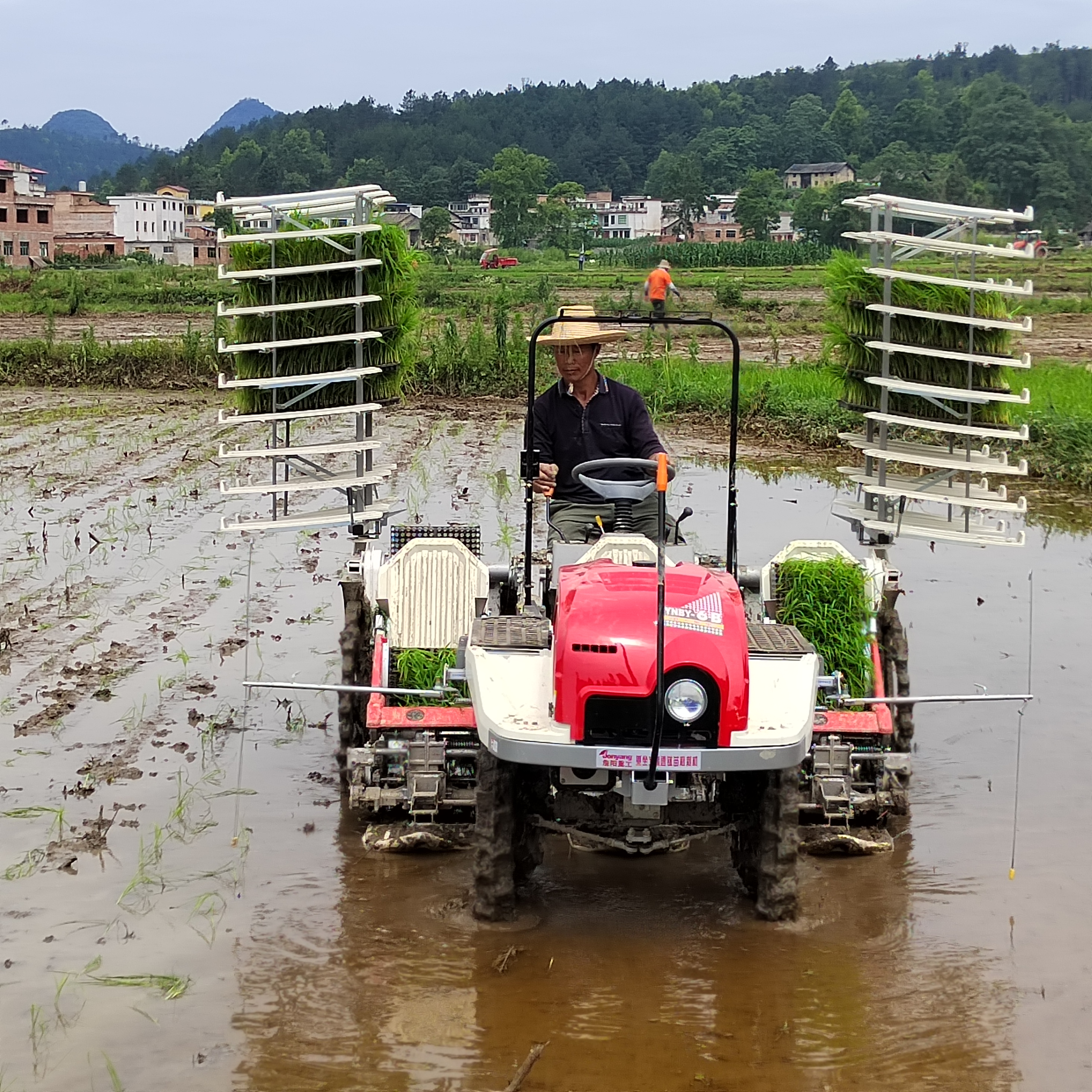 都匀:智能插秧机帮忙 水稻种植"加速度"