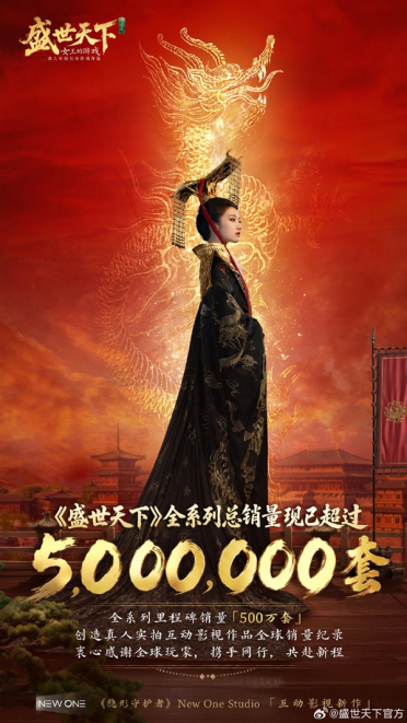 国产影游《盛世天下》爆火：系列销量超500万套 创全球纪录