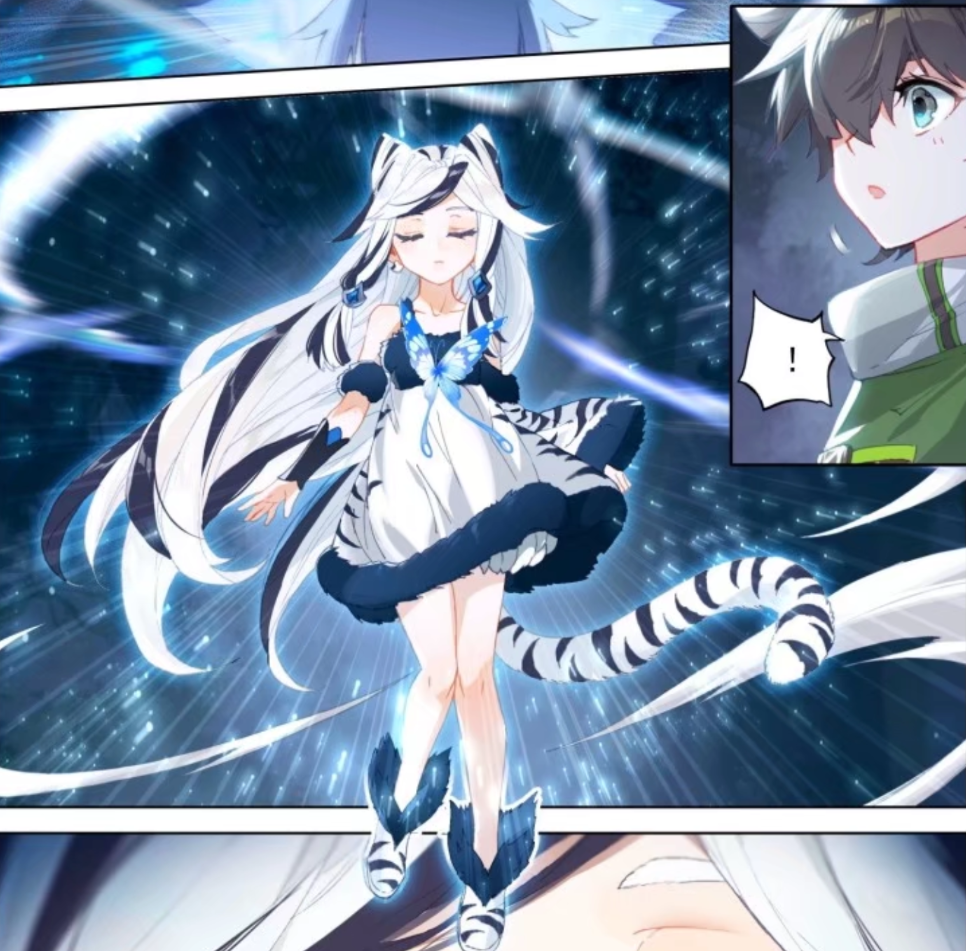 终极斗罗漫画:人形蓝蝴蝶好萌,蓝轩宇都不忍心坑她了