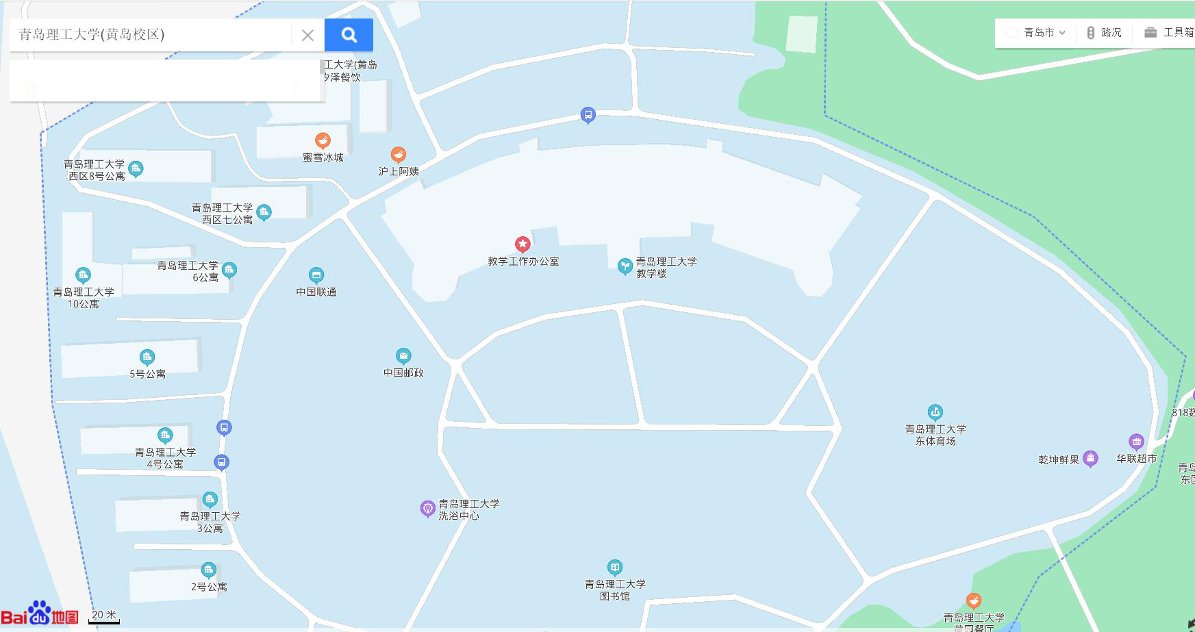 青島理工大學校園地圖