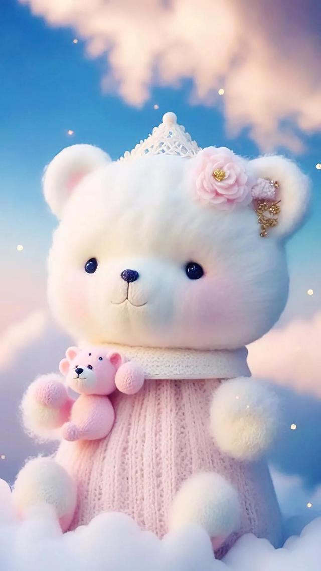 超级可爱的小熊手机壁纸