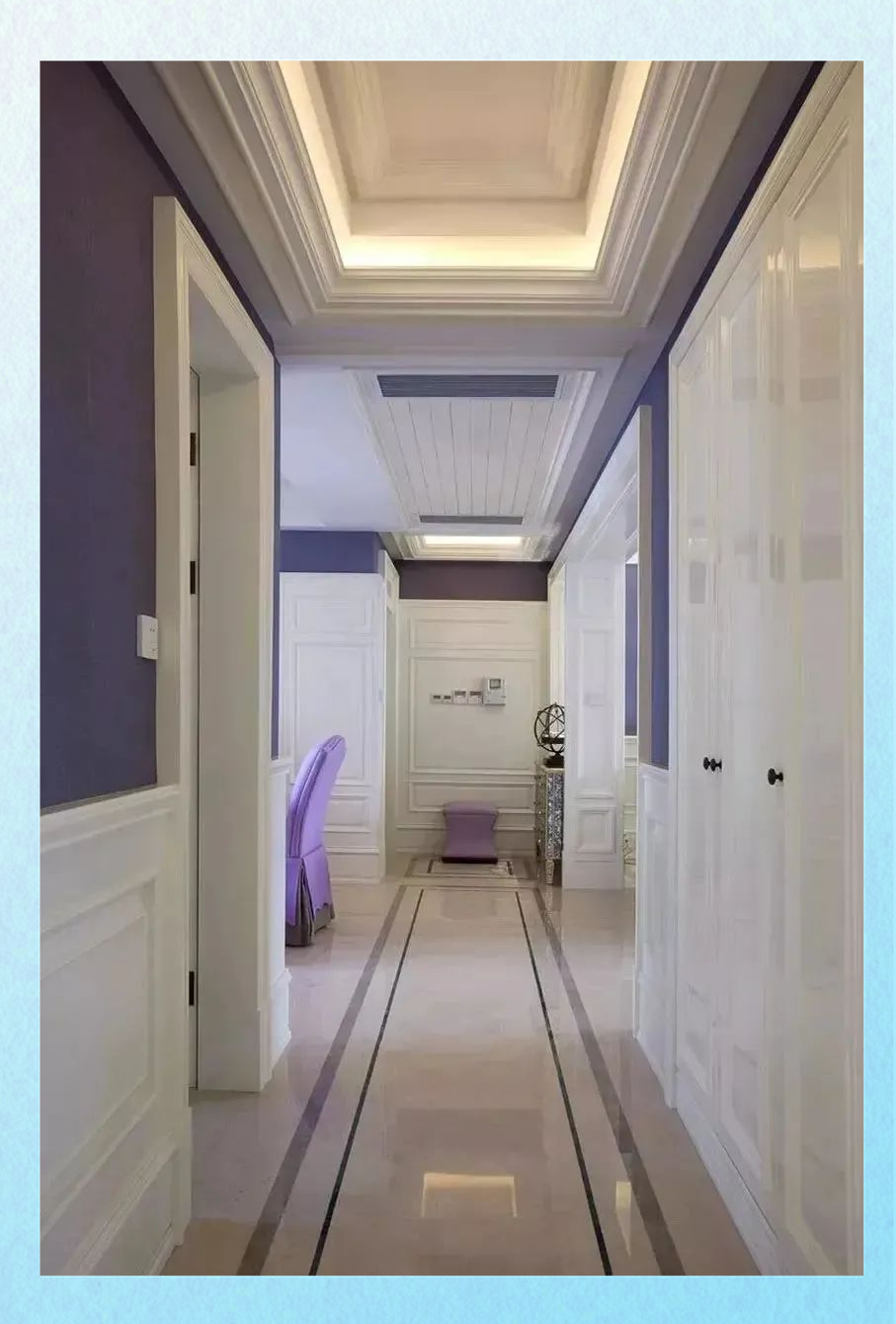 走廊过道吊顶设计,简约款式展现美观效果