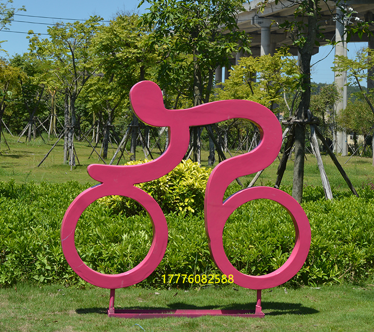 玻璃钢制作体育运动类雕塑其中骑自行车人物雕塑多种款型颜色供应