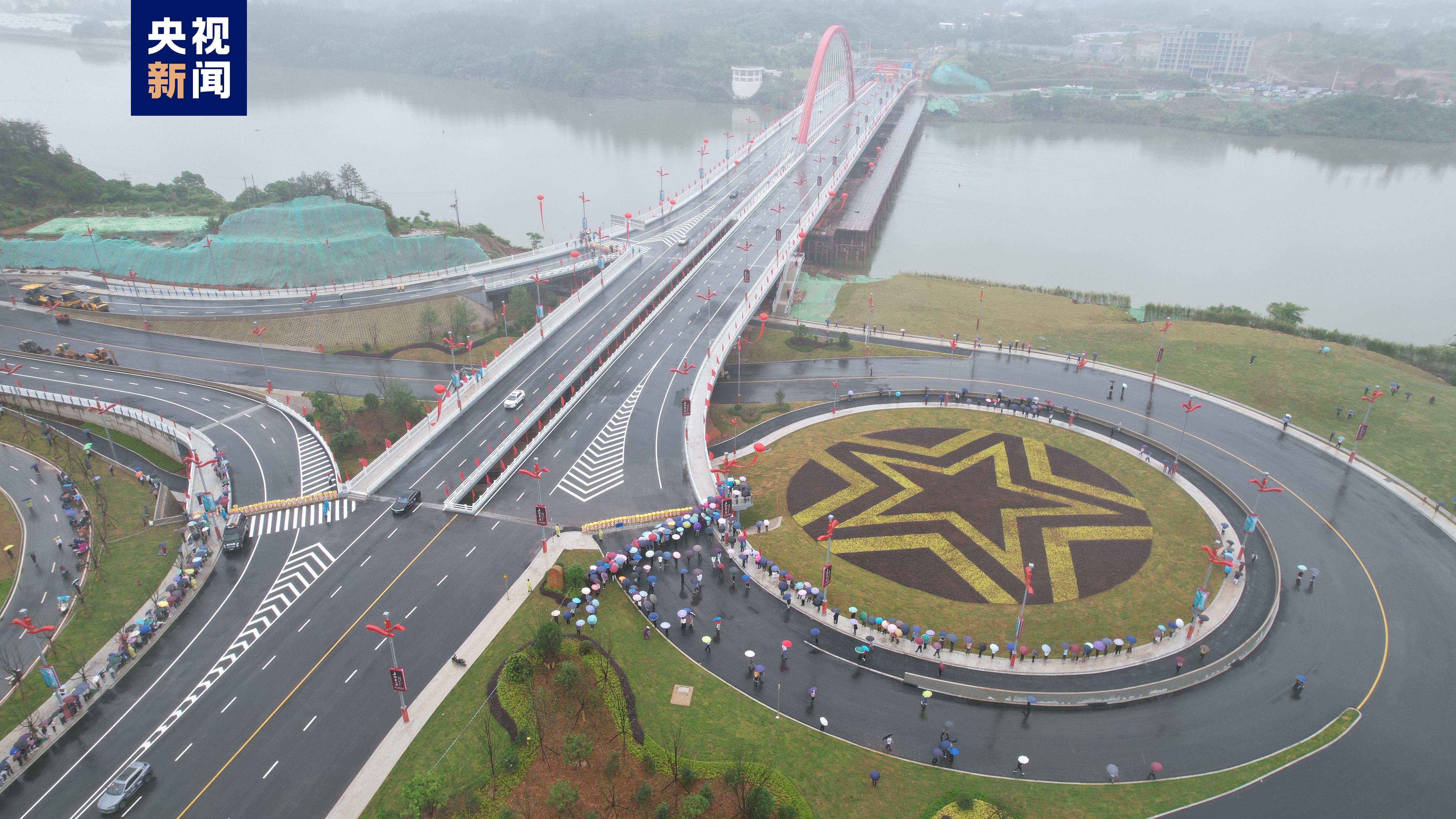 江西于都胜利大桥建成通车 长征出发地再添新地标