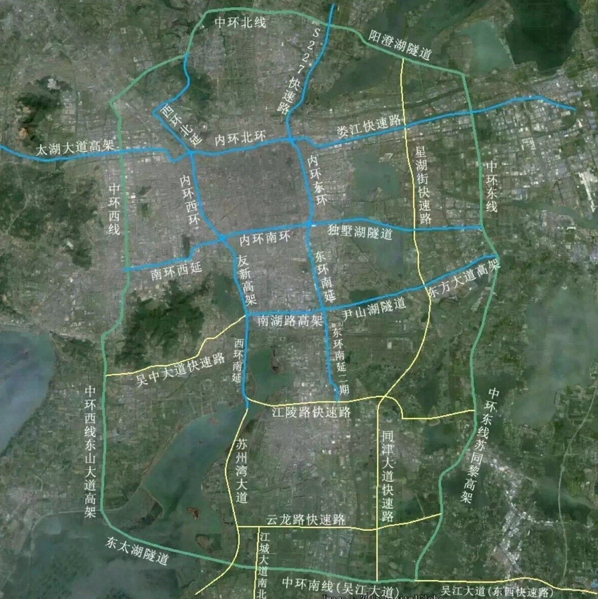 苏州湾隧道是苏州大中环南线组成部分 高铁苏州南站的快速通道