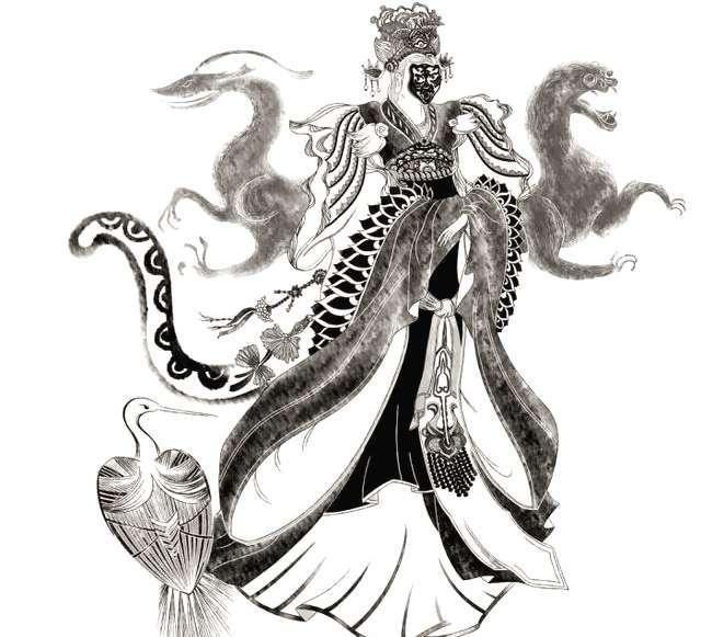 山海经异兽传说——英招,西王母,白帝少昊