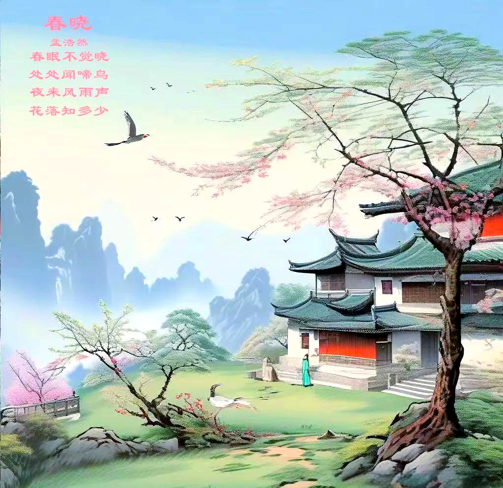 孟浩然《春晓》描绘的春天佳景