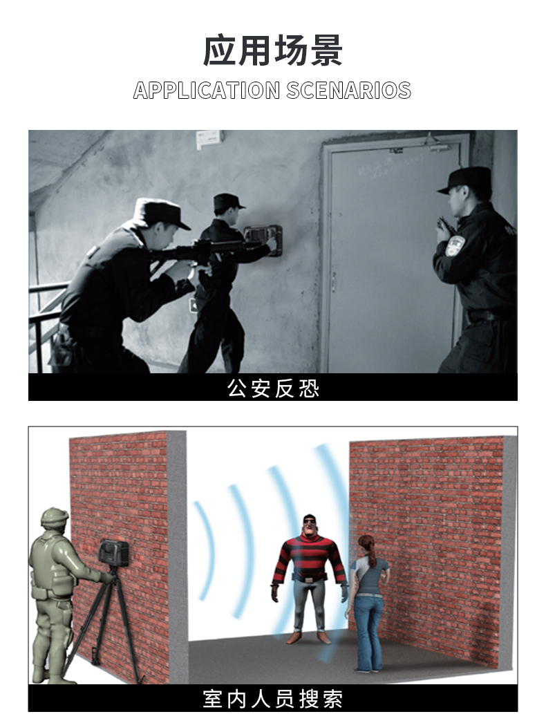 tfn cw112二维定位穿墙雷达 穿透建筑物获取人体目标位置和数量