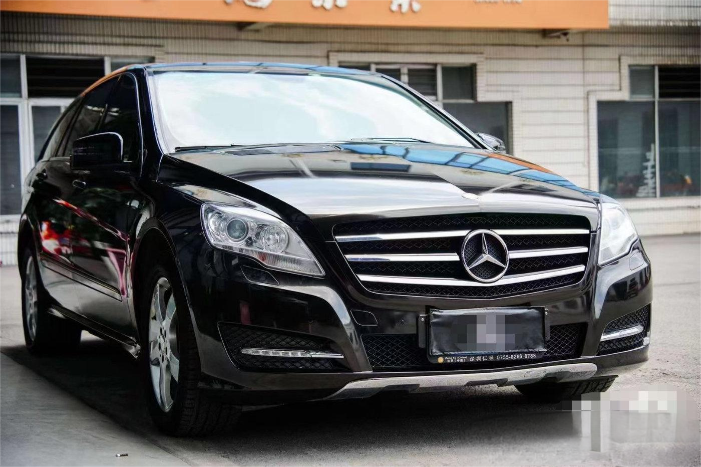 膜呗改色案例:奔驰r400全车换色金属黑 低调的奢华