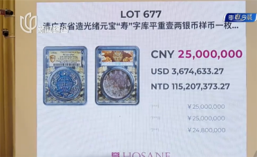 5083万成交！上海新晋币王刷新拍卖纪录 慈禧六十大寿特铸仅存七枚