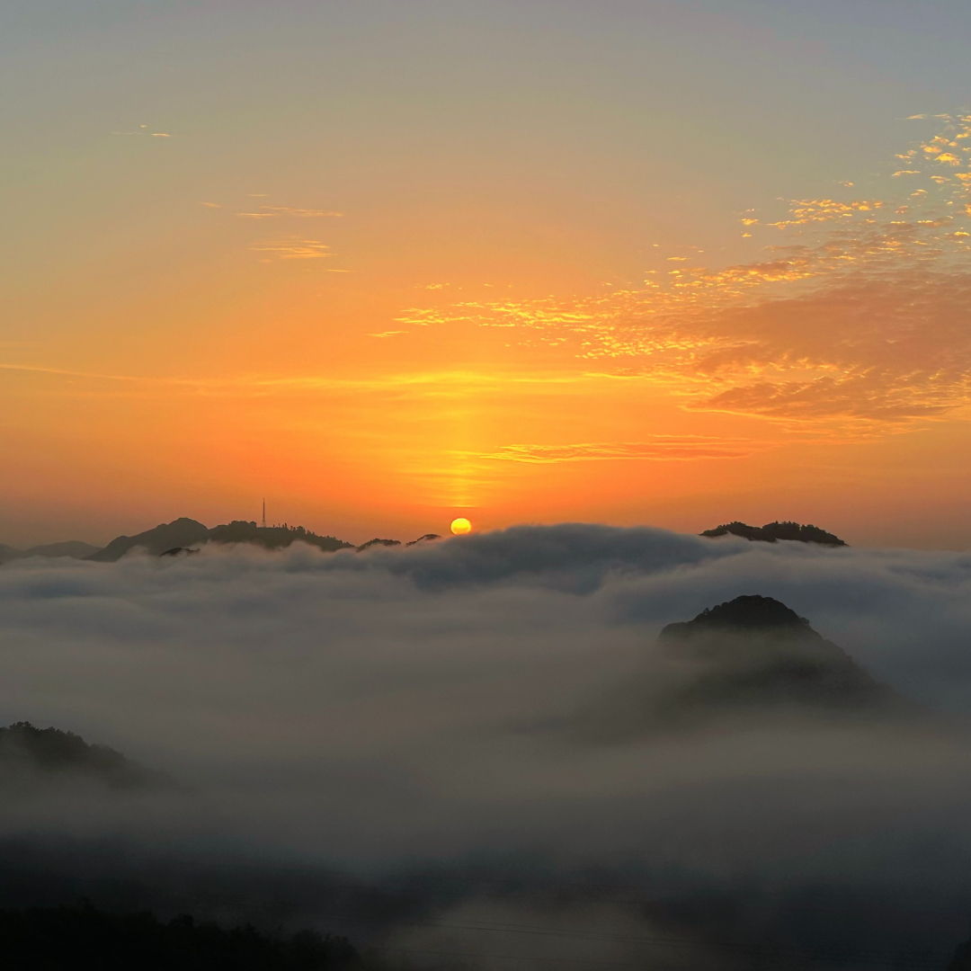 七星高照风景图图片