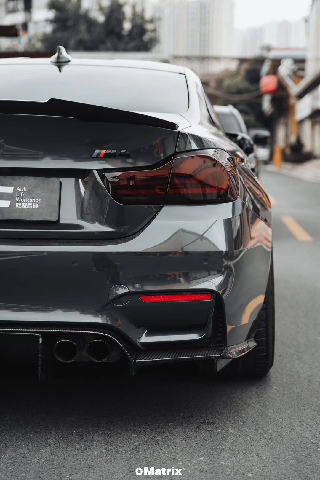 宝马m4-matrix矩阵改色膜曼哈顿灰,融合了艺术与科技的灰