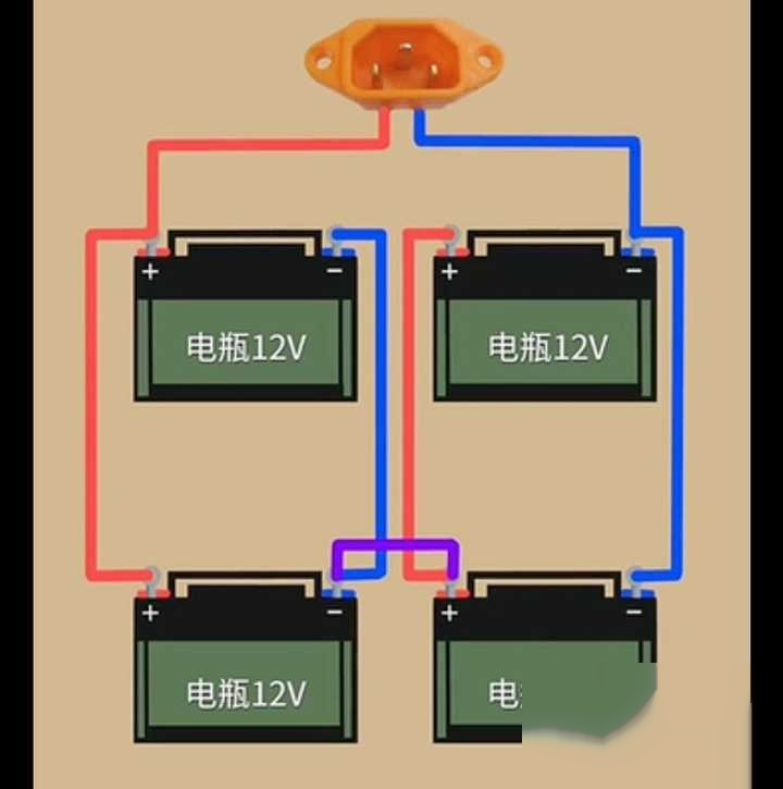 电瓶12v变24v示意图图片