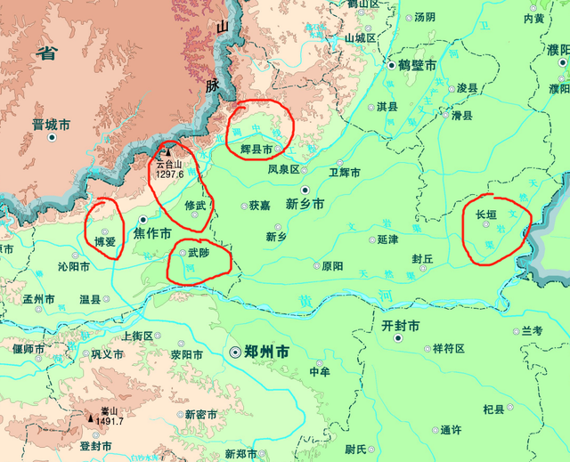 河南修武,武陟,博愛,長垣,輝縣5縣現狀觀察