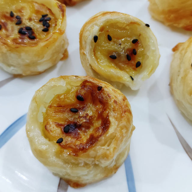 手抓饼香蕉卷,美味下午茶小吃!