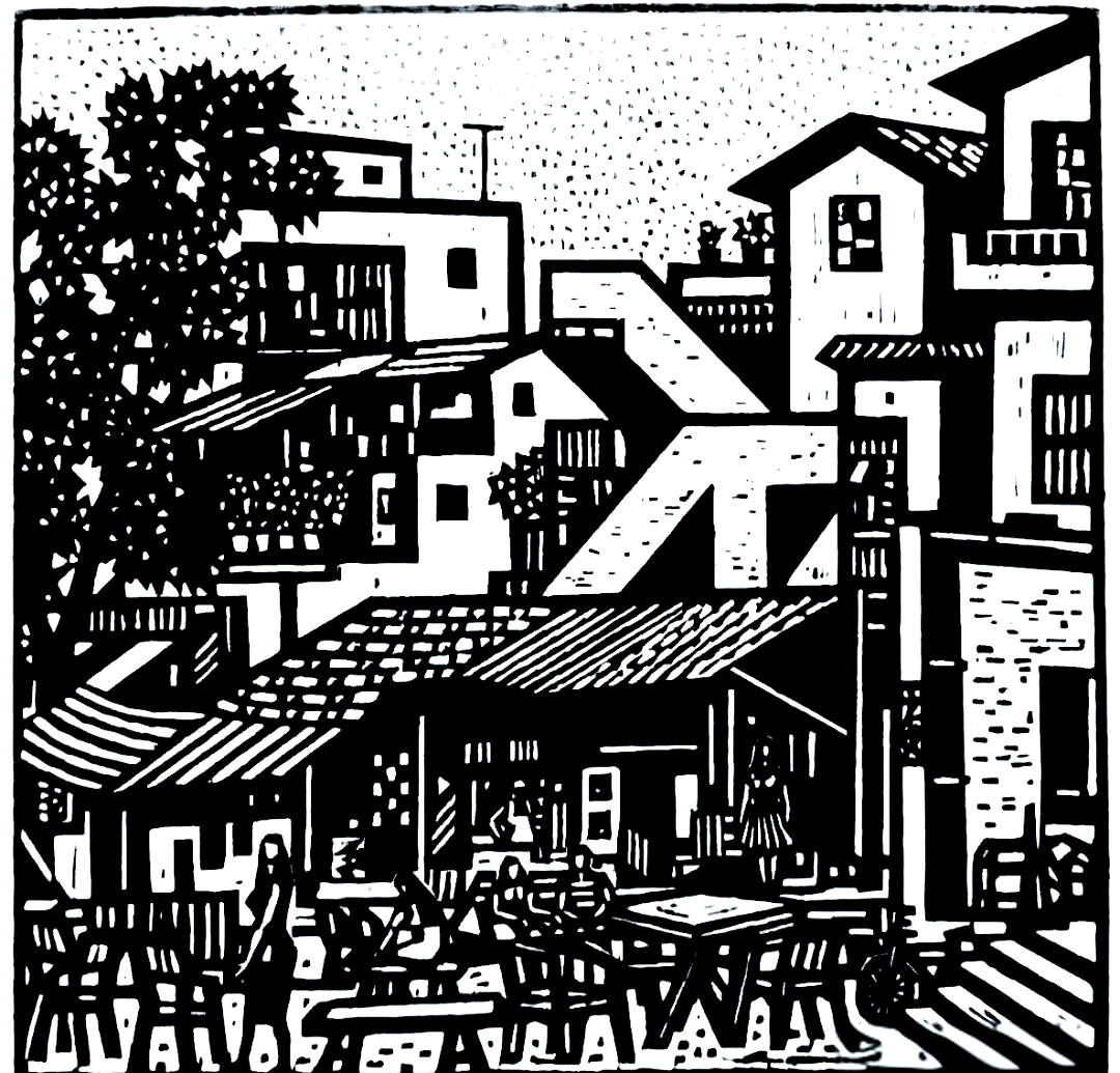 欣赏王建国先生描绘羊城的木刻版画作品