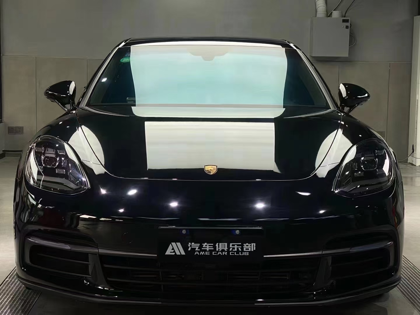 保时捷帕拉梅拉skto改色膜pet 修复钢琴黑