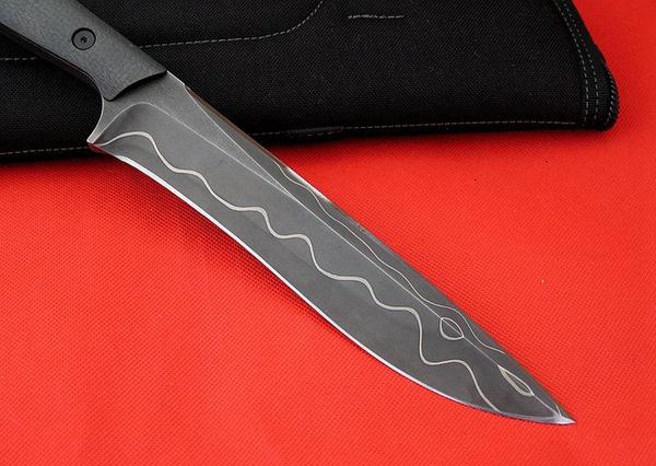 美国挺进者msc 三美大马士革钢战斗机签名版军刀正品野营刀具