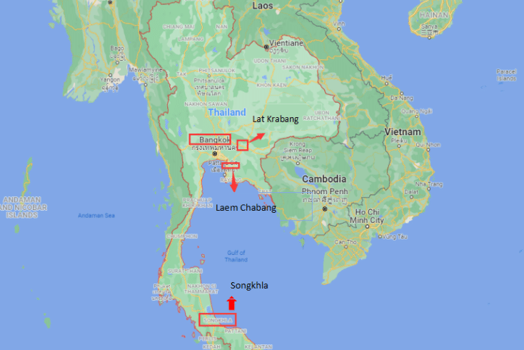 东南亚港口地图高清图片