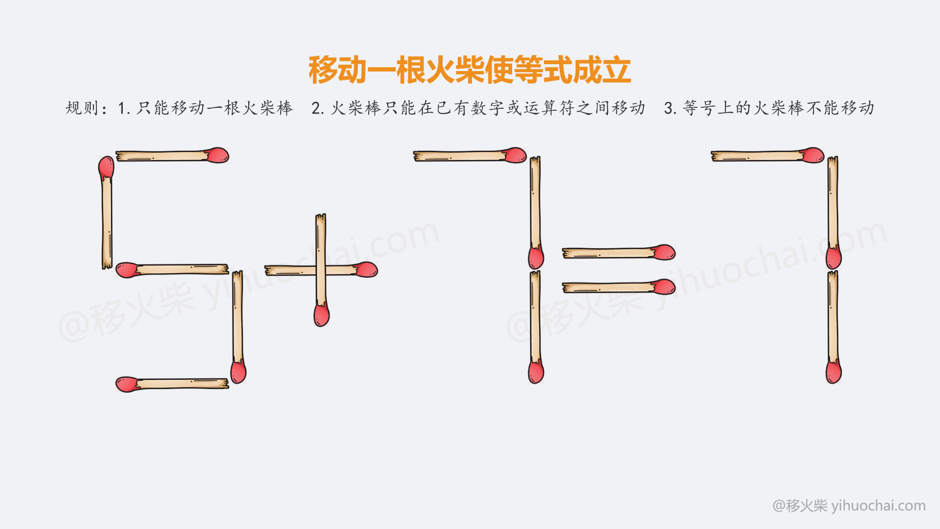 精选10个巧移火柴棒题目,能答对5个智商超群