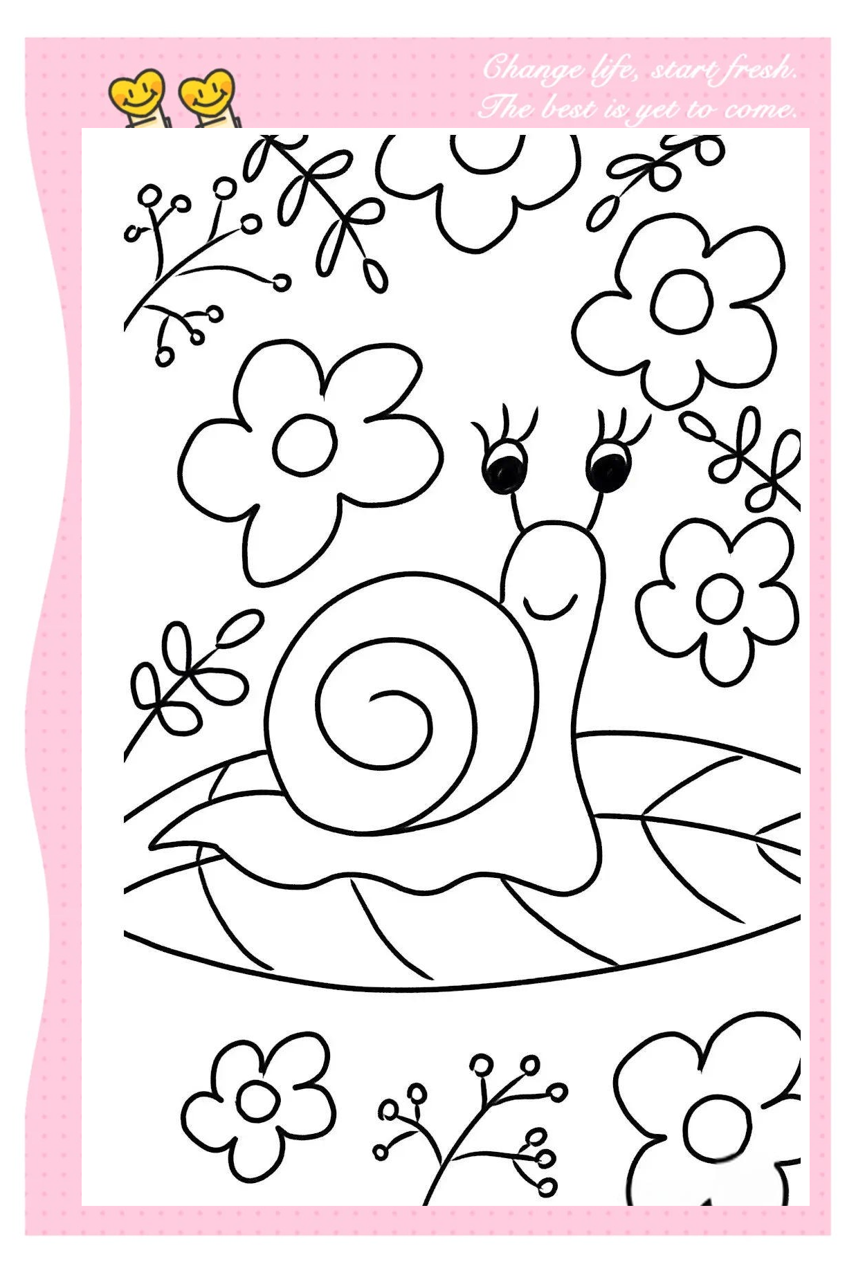 用简单线条画出生机盎然的春日风光