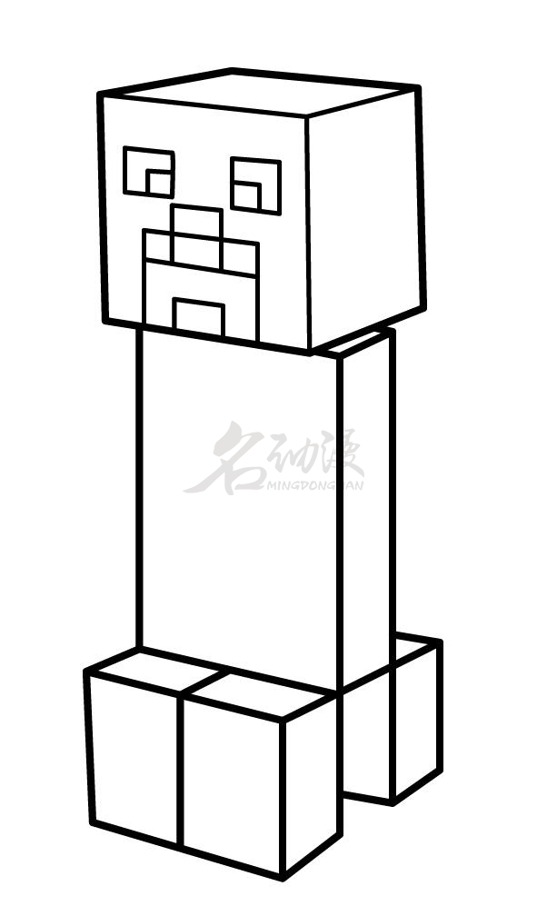 如何画我的世界爬行者