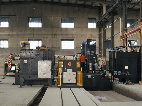 青岛丰东热处理新购1.5吨可控气氛多用炉进厂安装