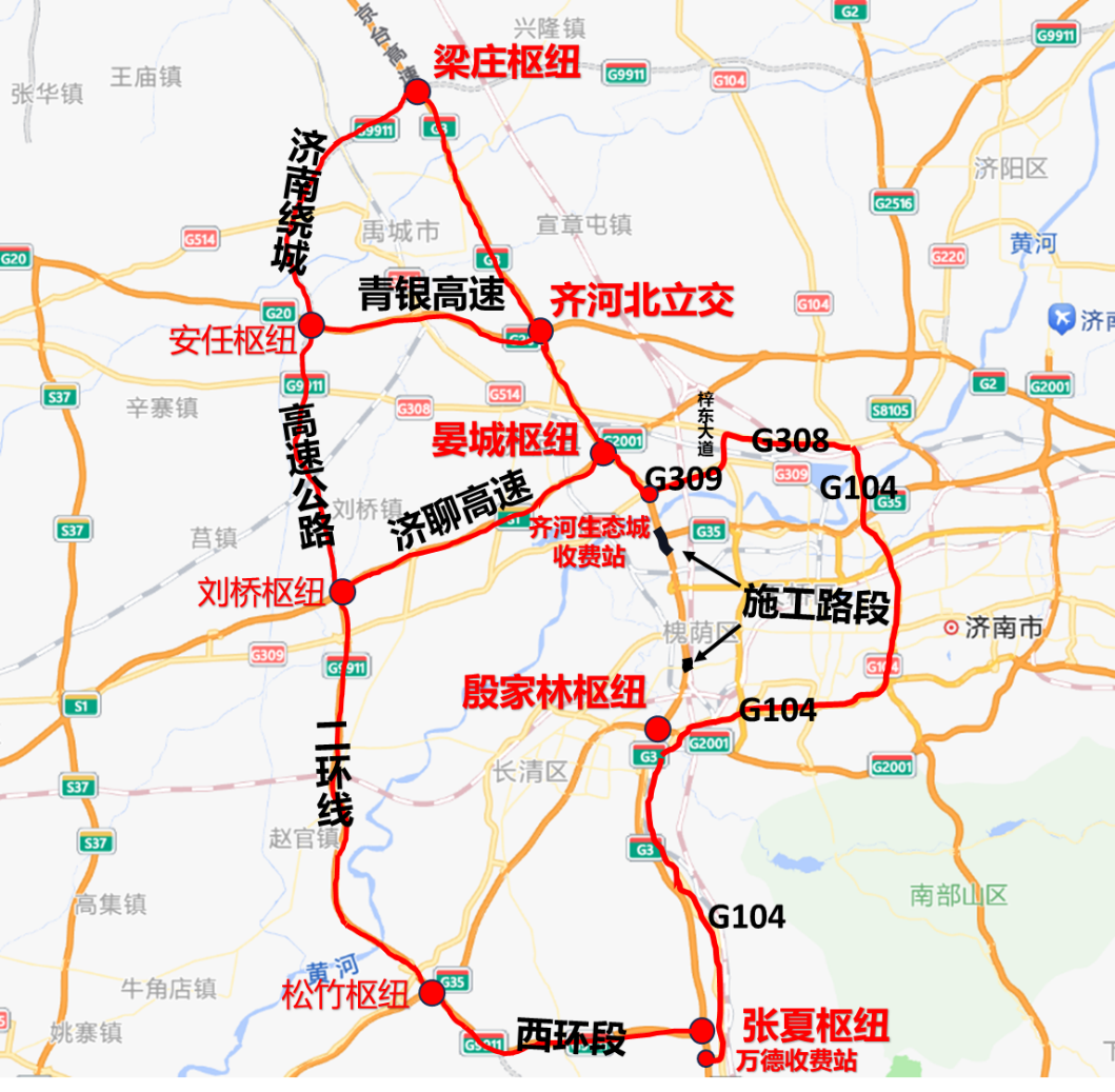 309国道济南段路线图图片